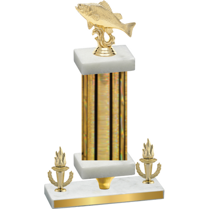 Premium Single Gold Glacier Victory Fishing Trophy