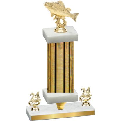 Premium Single Gold Glacier Year Fishing Trophy