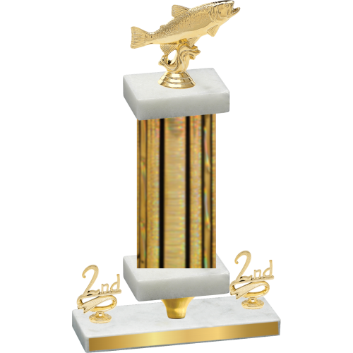 Premium Single Gold Glacier Second Place Fishing Trophy