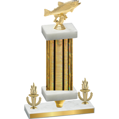 Premium Single Gold Glacier Victory Fishing Trophy