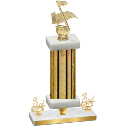 Premium Single Gold Glacier Third Place Music Trophy