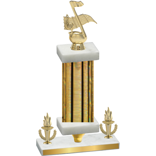 Premium Single Gold Glacier Victory Music Trophy