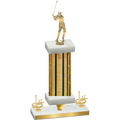 Premium Single Gold Glacier First Place Golf Trophy