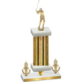 Premium Single Gold Glacier Victory Golf Trophy