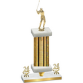 Premium Single Gold Glacier Year Golf Trophy
