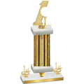 Premium Single Gold Glacier First Place Golf Trophy