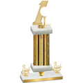 Premium Single Gold Glacier Third Place Golf Trophy