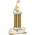 Premium Single Gold Glacier Fourth Place Golf Trophy