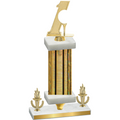 Premium Single Gold Glacier Victory Golf Trophy
