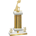 Premium Single Gold Glacier Year Golf Trophy