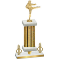Premium Single Gold Glacier Victory Karate Trophy