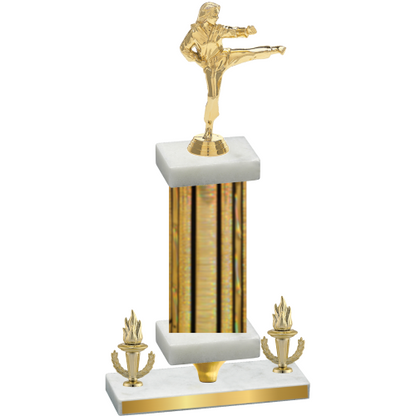 Premium Single Gold Glacier Victory Karate Trophy