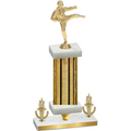 Premium Single Gold Glacier Victory Karate Trophy