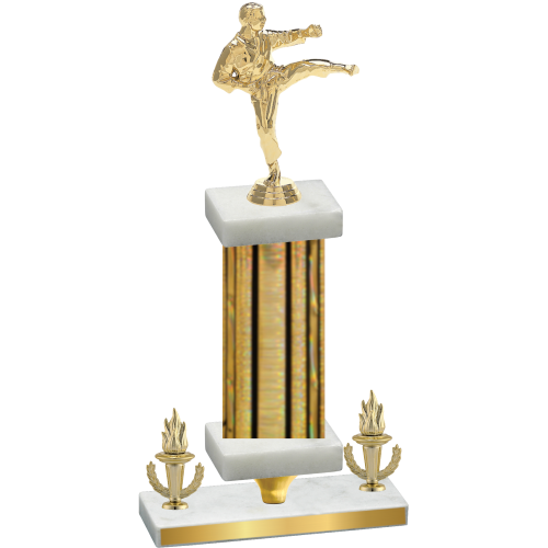 Premium Single Gold Glacier Victory Karate Trophy