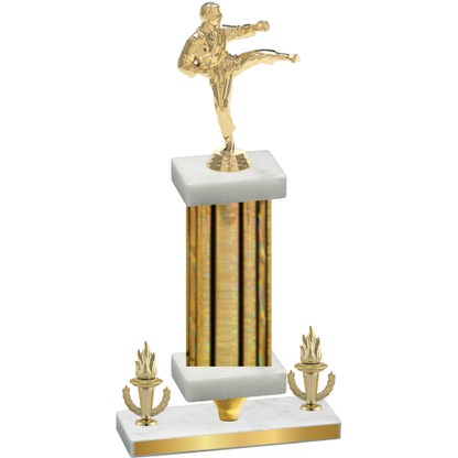 Premium Single Gold Glacier Victory Karate Trophy