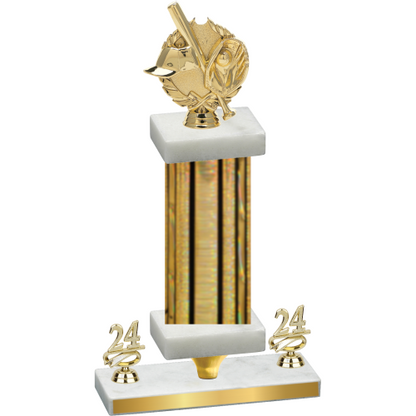 Premium Single Gold Glacier Year Baseball Trophy