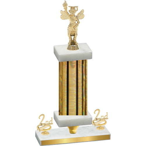 Premium Single Gold Glacier Second Place Academics Trophy