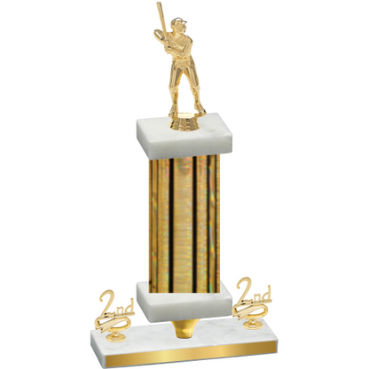 Premium Single Gold Glacier Second Place Baseball Trophy