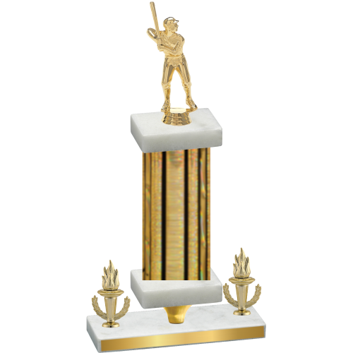 Premium Single Gold Glacier Victory Baseball Trophy
