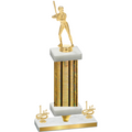 Premium Single Gold Glacier First Place Softball Trophy