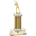 Premium Single Gold Glacier Third Place Softball Trophy