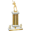 Premium Single Gold Glacier Year Softball Trophy