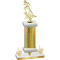 Premium Single Gold Carbon Fiber First Place Football Trophy