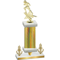 Premium Single Gold Carbon Fiber Victory Football Trophy
