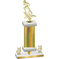 Premium Single Gold Carbon Fiber Year Football Trophy