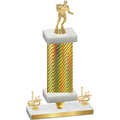 Premium Single Gold Carbon Fiber First Place Rugby Trophy