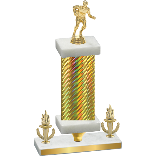 Premium Single Gold Carbon Fiber Victory Rugby Trophy