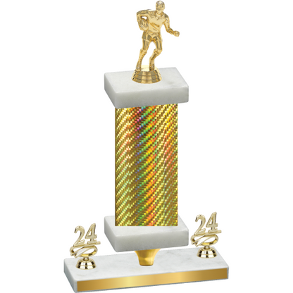 Premium Single Gold Carbon Fiber Year Rugby Trophy