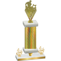 Premium Single Gold Carbon Fiber Fourth Place Rugby Trophy