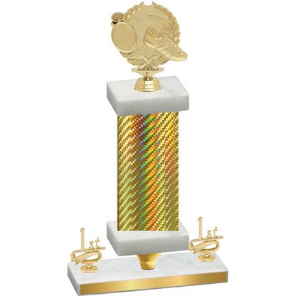 Premium Single Gold Carbon Fiber First Place Running Trophy