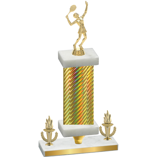 Premium Single Gold Carbon Fiber Victory Tennis Trophy