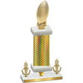 Premium Single Gold Carbon Fiber Victory Football Trophy