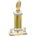 Premium Single Gold Carbon Fiber Year Football Trophy