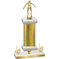 Premium Single Gold Carbon Fiber First Place Wrestling Trophy