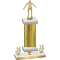 Premium Single Gold Carbon Fiber Year Wrestling Trophy