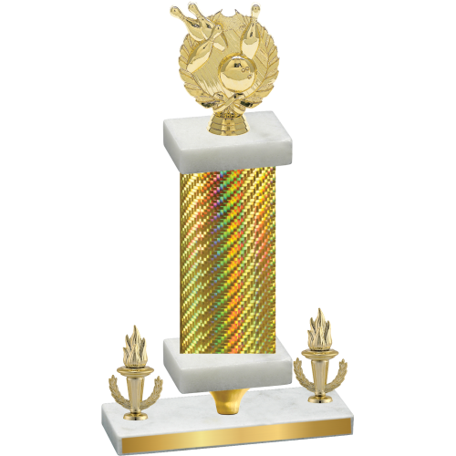 Premium Single Gold Carbon Fiber Victory Bowling Trophy