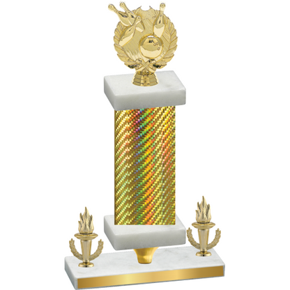 Premium Single Gold Carbon Fiber Victory Bowling Trophy