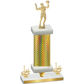 Premium Single Gold Carbon Fiber First Place Volleyball Trophy