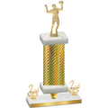 Premium Single Gold Carbon Fiber Second Place Volleyball Trophy