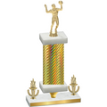 Premium Single Gold Carbon Fiber Victory Volleyball Trophy