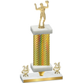 Premium Single Gold Carbon Fiber Year Volleyball Trophy