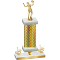 Premium Single Gold Carbon Fiber First Place Volleyball Trophy
