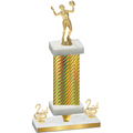 Premium Single Gold Carbon Fiber Second Place Volleyball Trophy