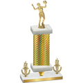 Premium Single Gold Carbon Fiber Victory Volleyball Trophy