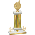 Premium Single Gold Carbon Fiber Second Place Volleyball Trophy