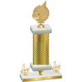 Premium Single Gold Carbon Fiber Third Place Volleyball Trophy